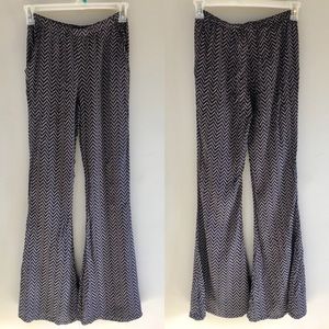 Navy chevron bell bottoms